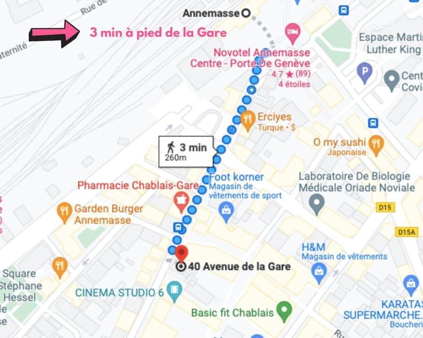 Green Cocon - Gare Annemasse A 3Min-Geneve Acces Direct Exterior foto